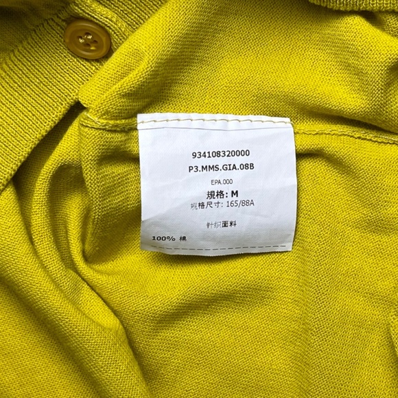 S Max Mara Cropped Cotton Cardigan Sweater Mustard Yellow Half Sleeve Size M - Picture 7 of 11